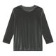thumbnail image 5 of Ounisa Womens Velvet Tops Trendy Dressy Casual 3/4 Length Sleeve Round Neck Elegant Blouses, 5 of 7