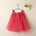 thumbnail image 3 of Dpytoraw Ladies Soild Color Dress Short Fashion Pleated TUTU Dance Skirt Watermelon Red A, 3 of 3