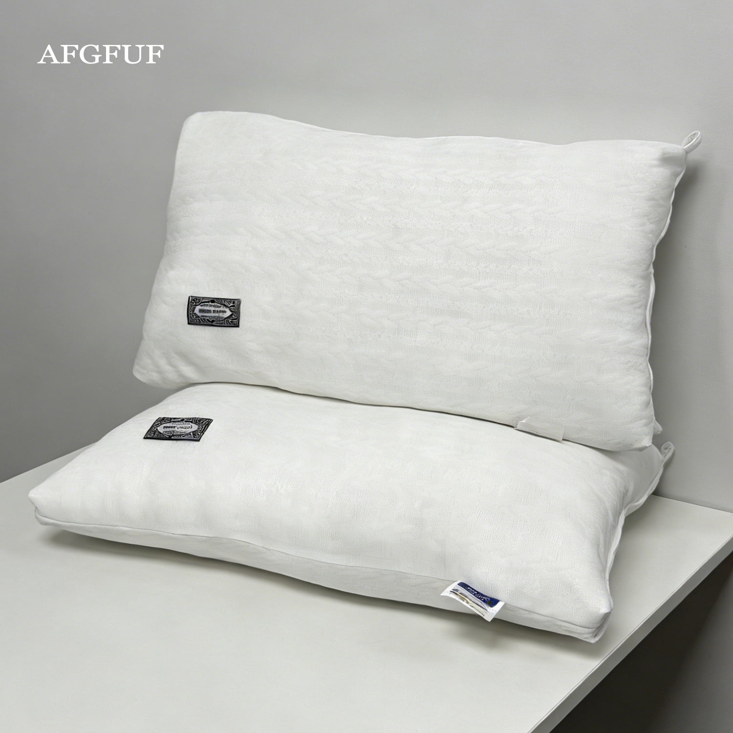 AFGFUF 2 Pack Standard White Bed Pillows 27x16.5 Inch Down Alternative Hypoallergenic Breathable Pillows