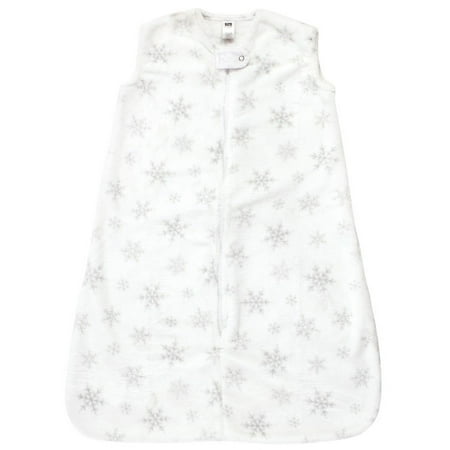 Hudson Baby Infant Girl Plush Sleeping Bag Sack Blanket Sleeveless Snowflakes 12-18 Months