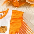 thumbnail image 6 of Gaexia Girls Halloween Outfit Set, Long Sleeve Top and Pants with Pumpkin Print, Lace Trim Comfortable Party Wear for Toddlers 1-8 Years, 6 of 8