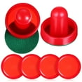 5 Sets of Air Hockey Pushers and Air Hockey Pucks with Pads Goal Handles Paddles Replacement