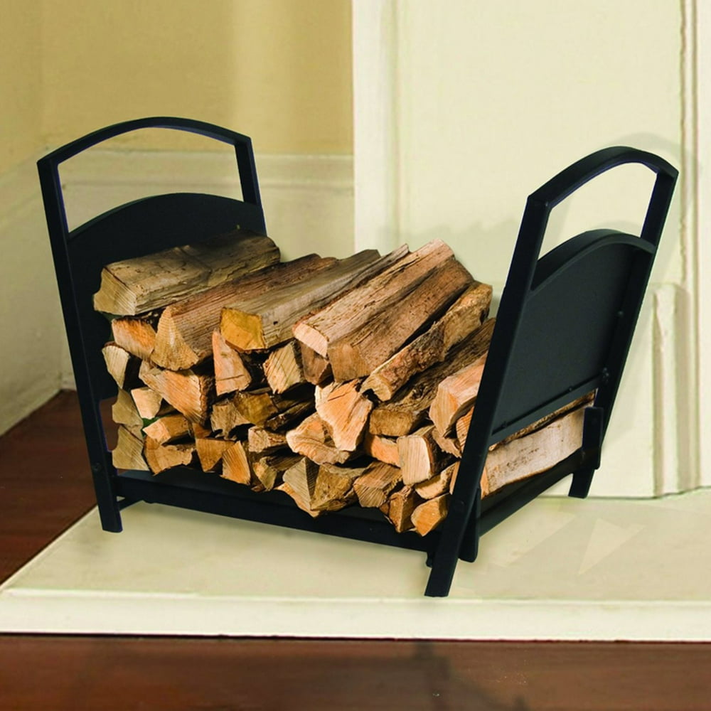 Pleasant Hearth 923 Black Steel Indoor Folding Log Holder