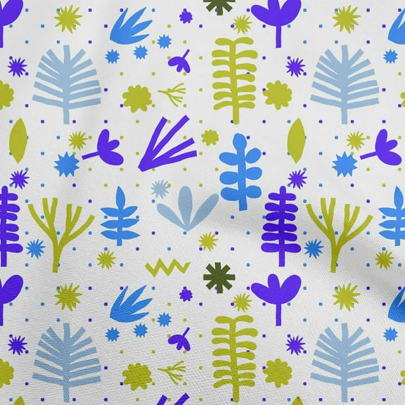 oneOone Polyester Spandex Blue Fabric Kids Sewing Material Print Fabric By The Yard 56 Inch Wide