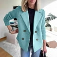 thumbnail image 7 of Women's Fashion Casual Solid Color Patchwork Long Sleeve Jacket for Fall and Winter Wear, Stylish and Comfortable,Light Blue,L, 7 of 7