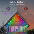 thumbnail image 3 of Cadena de luces LED para exteriores Eave Light con Bluetooth y aplicación RGB IC, tira de luces a prueba de agua DIY con escenas de colores para toda la casa, fiestas y bodas, 3 of 4