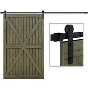 EaseLife 10 FT Heavy Duty Sliding Barn Door Hardware Track Kit,Ultra Hard Sturdy,Slide Smoothly Quietly,Easy Install,Fit up to