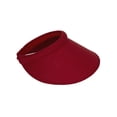thumbnail image 4 of Top Headwear Women's Wide Brim Visor - Sports 5 Inch Wide Clip On Cap, Burgundy, 4 of 4