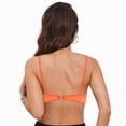 thumbnail image 4 of HCNTES Triangle Bikini Tops for Women Halter String Bathing Suit Tops Sexy Brazilian Black White Swimsuit Top(Orange,S), 4 of 9