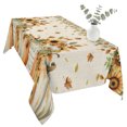 thumbnail image 2 of Orange Pumpkins Fall Table Cloth Waterproof Tablecloths, Sunflower Thanksgiving Botanical Rustic Tablecloth Dining Table Cover for Kitchen Party Tabletop Outdoor, Rectangle Tablecloth 60x120 Inch, 2 of 9