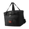thumbnail image 4 of Bolsa térmica aislante para almuerzo, bolsa de mano para vajilla, bolsa térmica comercial, bolsa de entrega para Picnic, barbacoa, almuerzo de trabajo Negro, 4 of 8