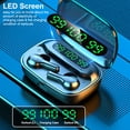 thumbnail image 4 of True Wireless BT Earbuds Auriculares estéreo con estuche de carga LED yeacher  paquete, 4 of 7
