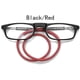 thumbnail image 2 of Gafas de lectura portátiles plegables Tr90 con cuello magnético colgante para hombres y mujeres (rojo-250°), 2 of 5