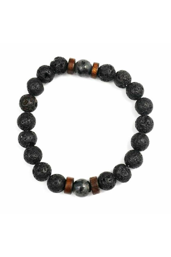 8mm Lava Rock Diffuser Bracelet Elastic Natural Stone Yoga Beads Bracelet Health Stone Beads
