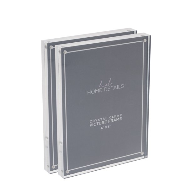 Home Details 2 Pack Crystal Clear Acrylic Frame 6"x 8"