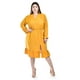 thumbnail image 1 of Vestido midi con abertura Roman Fashion /Tallas Extras, 4070 (Mostaza) amarillo 40, 1 of 5