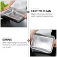 thumbnail image 2 of 1Pc Multifunctional Stainless Steel Storage Plate Rectangular Plate (Silver), 2 of 4