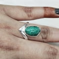 thumbnail image 5 of Natural Turquoise Ring, Rough Turquoise Ring, December Birthstone, V Crown Band, 925 Sterling Silver, Womens Ring, Christmas, Thanksgiving, Handmade, Statement Jewelry, Rough Gemstone Jewelry, 5 of 5