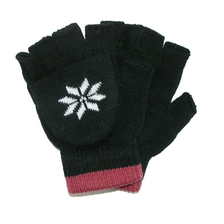 CTM® Boys' Stretch Convertible Fingerless Winter Gloves