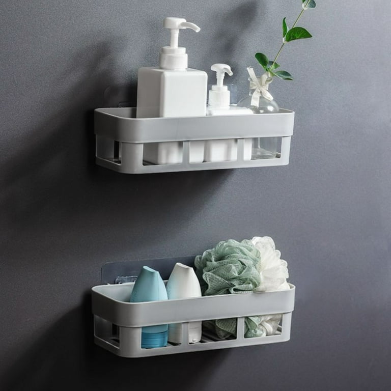 PEACNNG Bathroom Shelf Wall-Mounted Suction Cup Hole-Free Toilet
