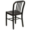 thumbnail image 3 of Bowery Hill Metal Slat Back Dining Side Chair in Black and Antique Gold, 3 of 4