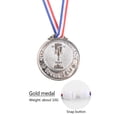 thumbnail image 2 of 10-Pack Gold Silver Bronze Award Medals for Kids and Adult Sports Tournaments Prize Round with Neck Ribbon for Olympic Style for Children School Sports or Any Competition (Silver), 2 of 6