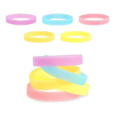 Rainbow Flex Bands - Vibrant Pastel Silicone Bracelets for Kids Party Favors (0.45 x 2.5 in, 6 Colors, 48 Pack) - Fun and Durable Wristbands