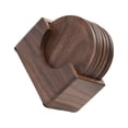 thumbnail image 4 of Posavasos de madera Yuarrent 6 piezas funcionales y elegantes tipo 2 NO2, 4 of 6