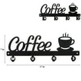 thumbnail image 3 of Coffee Mug Holder Wall Mounted, Metal Hook Coffee Cup Rack with Coffee and Tea Sign, Tea Cup Hanger for Bar Display, Coffee Corner Nook Decor, 17x7", 3 of 5