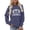 Navy, variant on EaseDay Women's Game Day Sweatshirt Football Graphic Chenille Patch Long Sleeve Pullover Casual Football Shirts for Women and Game Day Outfits