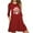 Wine, variant on jsaierl Christmas Dresses for Women Gnomes Print Long Sleeve Dress Holiday Casual Crewneck Mini Shirt Dress for Christmas Party 2025