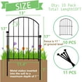 thumbnail image 4 of Blingluck Decorative Garden Fence 21in x26ft, 26 Pack Rustproof Metal No Dig Fence for Dog, up to 26 ft Coverage Area, 4 of 7