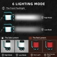 thumbnail image 4 of RV Linterna de camping LED azul Linterna de mano recargable 6 modos Luces de tienda Banco de energía multifuncional Foco impermeable IPX4 Cable USB incluido Rojo Verde, 4 of 5