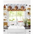 thumbnail image 6 of Valances for Windows Fall Thanksgiving Rod Pocket Cafe Window Treatments Valance Curtains for Kitchen Bathroom Laundry Basement Windows 54"x18", 6 of 6