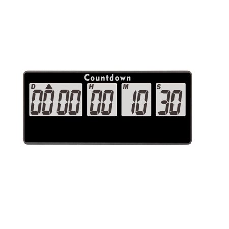 Runleader 9999 Days Countdown Timer LCD Exam Wedding Holiday Lab Cooking Battery Replaceable Black
