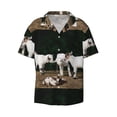 thumbnail image 4 of Uemuo Cute Goat Baby Pattern Cotton Linen Short Sleeve Shirts,Casual Lightweight Button Down Shirts,Vacation Beach Summer Tops-X-Large, 4 of 7