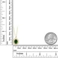 thumbnail image 4 of Gem Stone King 14K Yellow Gold Pendant 1.35 Ct Oval Green Chrome Diopside White Diamond, 4 of 5