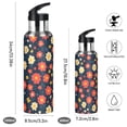 thumbnail image 2 of Yayeee 20oz Insulated Water Bottle Double Wall Stainless Steel with Flip Straw Lid, Red Floral, 2 of 7