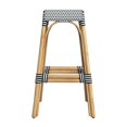 thumbnail image 3 of Butler Specialty Company Robias Rectangular Rattan 30" Bar Stool - White & Black, 3 of 6