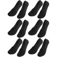 thumbnail image 2 of Spencer 6-Pack Men's No Show Socks Adult Cotton Low Cut Socks Invisible Liner Socks with Non Slip Grips, Athletic Casual Socks for Men, Black, 2 of 10