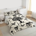 thumbnail image 3 of Homewish Country Botanical Tree Full Size Comforter Sets,Gothic Skull Skeleton Bedding Comforter Set,Rustic Mushroom Butterflies Bedding Sets For Girl Boy,Breathable Home Decor Reversible,3 Pieces, 3 of 8