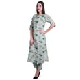 thumbnail image 3 of Moomaya 2-Piece Womens Cotton Printed Kurta Pant Set Indian Dress Ethnic Set, 3 of 7