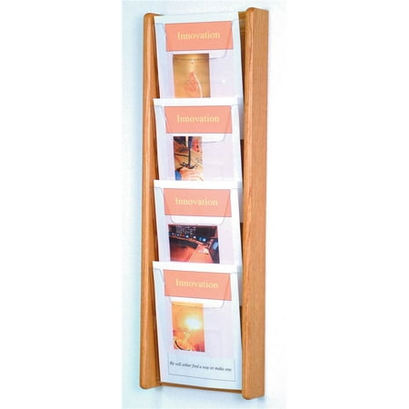 Wooden Mallet 4 Pocket Wall Display