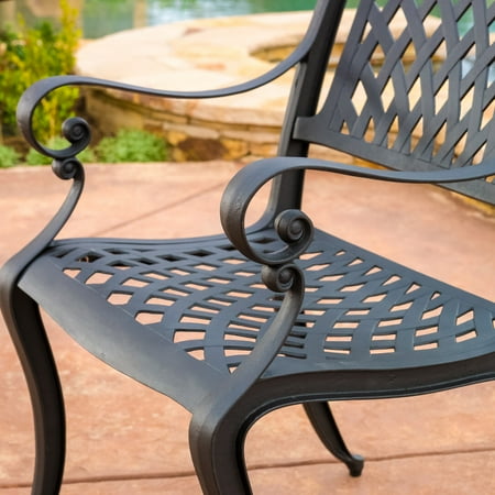Naples Black Sand Cast Aluminum Outdoor Chairs Set Of 2 Canada Naples Black Sand Cast Aluminum Outdoor, Cast Aluminum Patio Chairs