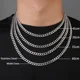 thumbnail image 5 of Stainless Steel 5mm 7mm 9mm Basic Cuban Necklaces Four Side Grinding Link Chains For DIY Jewelry Making Accessories, 5 of 5