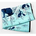 thumbnail image 5 of Phagun Blue Watercolor Bunny Watercolor Printed Square Pure Silk&nbsp;Scarf&nbsp;For Hair Neck Head Bandanas For Women, 5 of 6