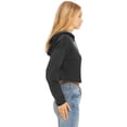 thumbnail image 2 of Ladies' Cropped Fleece Hoodie - DARK GRY HEATHER - S, 2 of 3