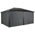 thumbnail image 2 of Sojag Meridien 10 x 14 x 7 ft Grey Curtains for Gazebo, Spun, 2 of 6