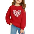 thumbnail image 3 of GA WEIHUA Valentines Day Love Heart Sweatshirts Girls Valentine Sweatshirts Toddler Casual Lovely Graphic Long Sleeve Pullover Kids Tops(Red,3 Years), 3 of 3