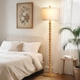 thumbnail image 6 of NATYSWAN Rustic Floor Lamp with 3 Color Temperatures, 62" Resin Farmhouse Standing Lamp for Living Room, Bedroom, Corner, Dining Room - Rotary Switch Floor Lamps for Home, 6 of 9